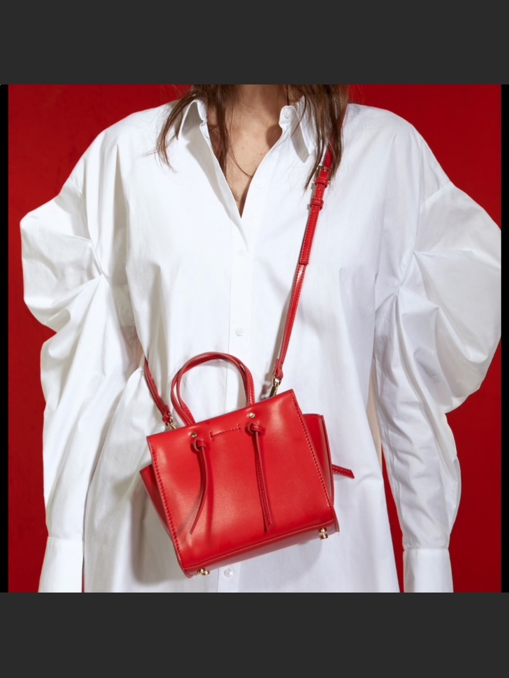 ZARA MINI CITY VIBRANT RED BAG NEW WITH TAGS 6640/515/020